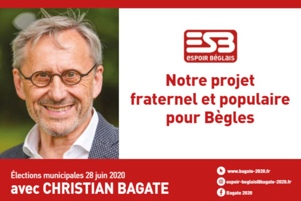 Le Projet Fraternel et Populaire pour Bègles proposé par le Collectif Espoir Béglais